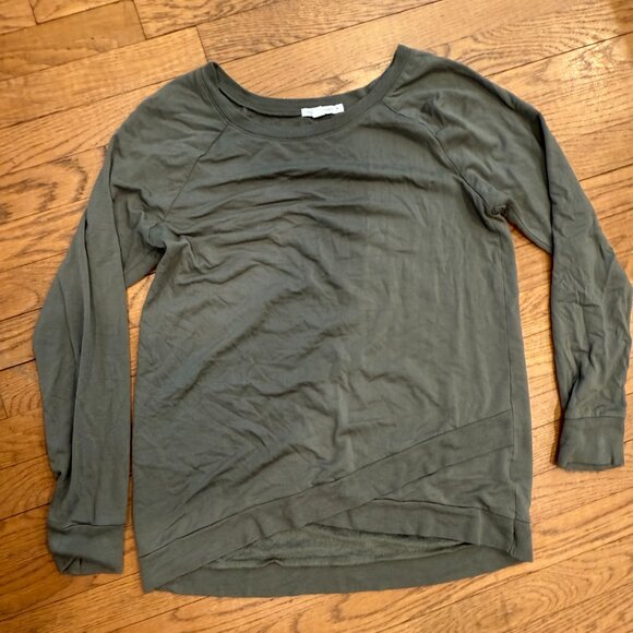 Olive Green Threads 4 Thoughts Feather Fleece Tunic - Size M - Picture 1 of 3